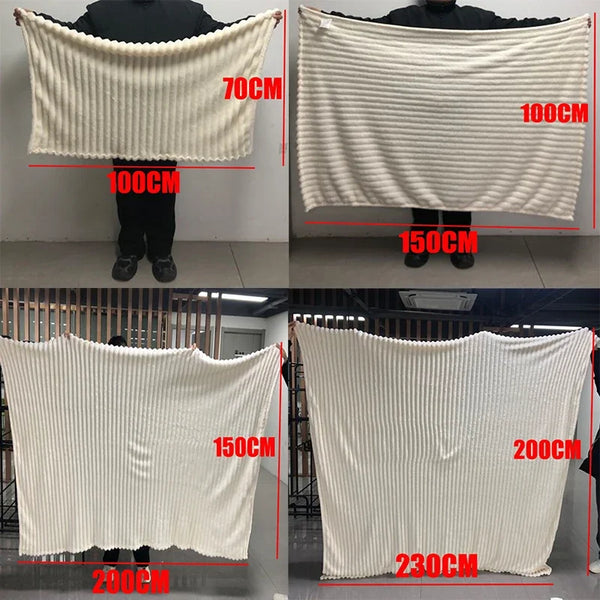 Warme Kuscheldecke Streifen Komfort Plaid